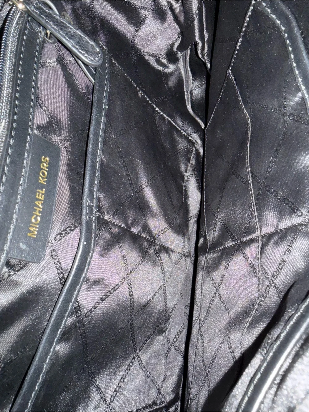 Michael Kors Black Tote with Gold Stud Accents - Picture 3 of 3